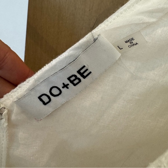 DO+BE White Eyelet Sleeveless Romper Dress size large - Picture 3 of 5